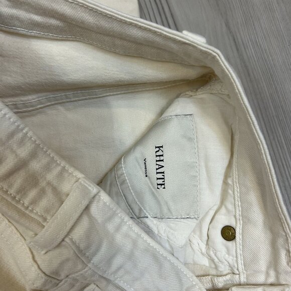 Khaite Authentic Solid Bone White Ivory Vanessa High Rise Slim Skinny Jeans 26 - Picture 5 of 12